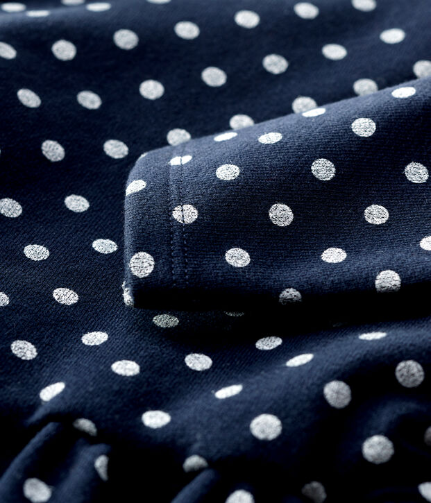 Abito in molleton beb&egrave;. blu/bianco