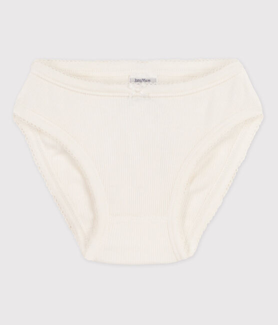 La mutandina in cotone per bambina bianco MARSHMALLOW