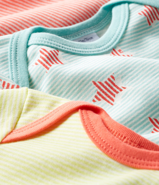 Trio body manica corta beb&egrave; multicolore