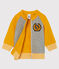 Cardigan zippato bebè maschio in tubique grigio SUBWAY/giallo BOUDOR