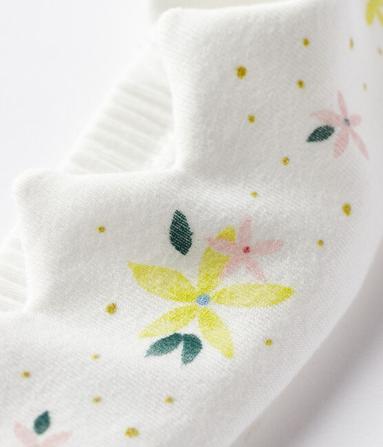 Coroncina bebè femmina a costine bianco MARSHMALLOW