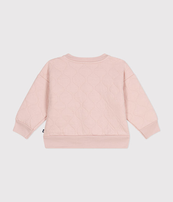 Cappotto teddy in tubique trapuntato bebè rosa SALINE