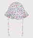 Cappellino in popeline con stampa a fiori neonata