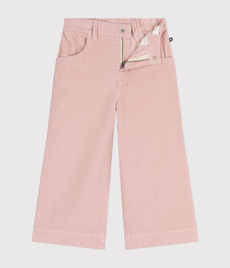 Pantaloni in velluto bambina rosa