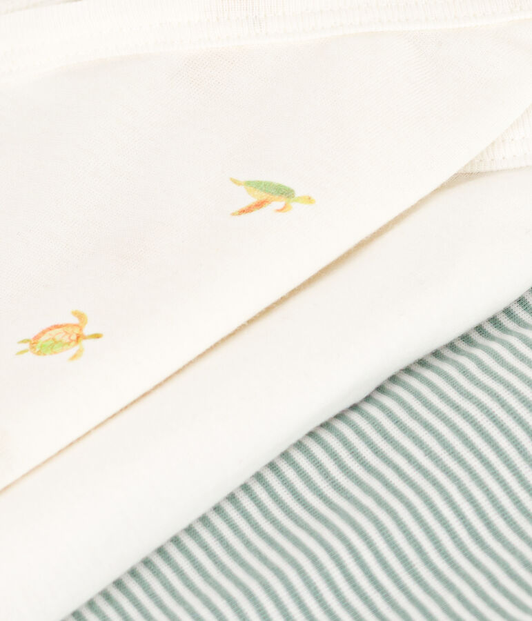 Confezione da 3 body incrociati a maniche corte in cotone beb&egrave; multicolore