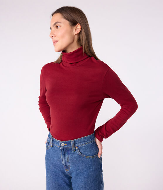 Dolcevita iconico in cotone donna AMARANTE