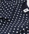 Abito a pois a maniche lunghe in tessuto felpato bambina blu SMOKING/ AVALANCHE