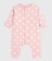 Tutina imbottita in cotone con stampa a cuori neonata rosa JOLI/ MILK
