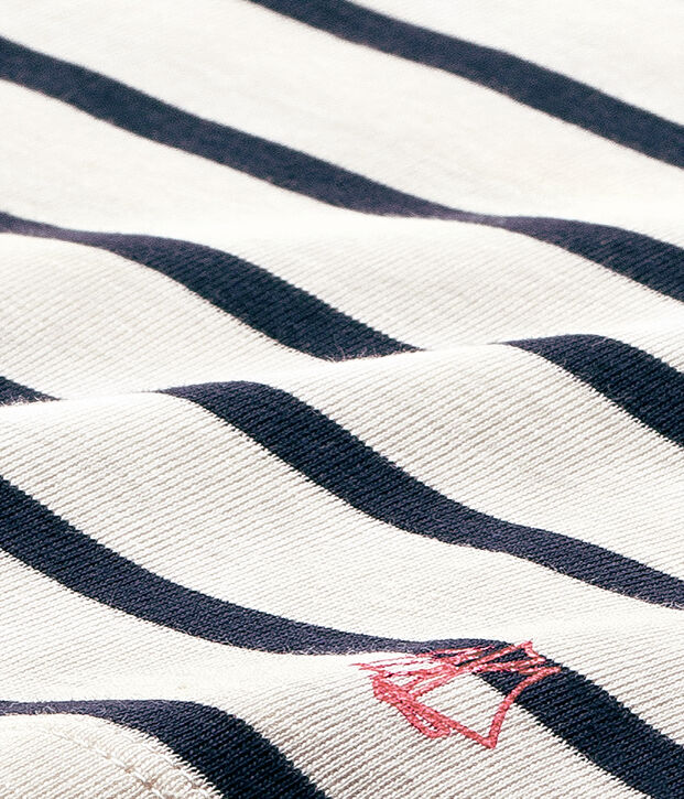 Pyjacourt fille ray&eacute; bianco/blu