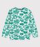 Felpa in molleton bambino bianco MARSHMALLOW/verde GAZON