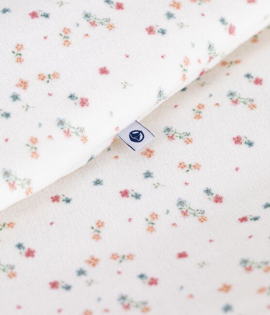 Sacco nanna in ciniglia con stampa a fiori neonato TOG 3 bianco MARSHMALLOW/bianco MULTICO