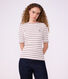 T-shirt a maniche corte in cotone a righe donna