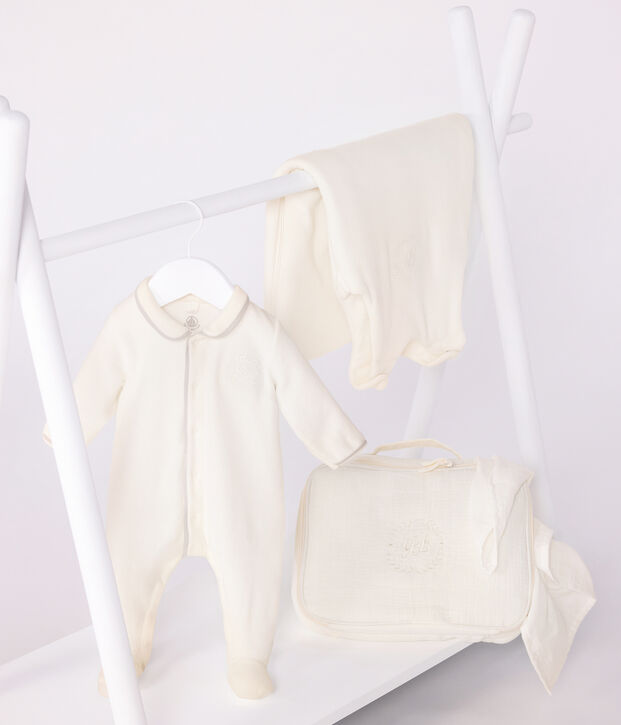 Valigetta regalo nascita in cotone multicolore