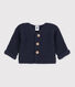 Cardigan bebè in tricot in cotone a punto legaccio