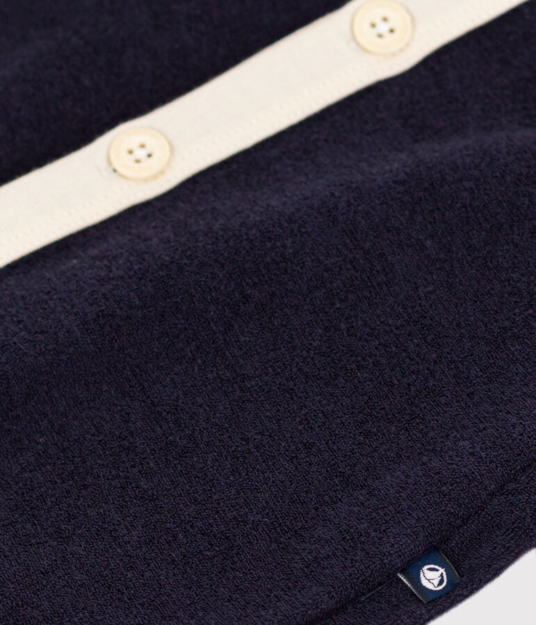 Tutina corta beb&egrave; in spugna bouclette blu SMOKING