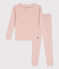 Pigiama tinta unita bambino unisex in cotone e Lyocell rosa SALINE
