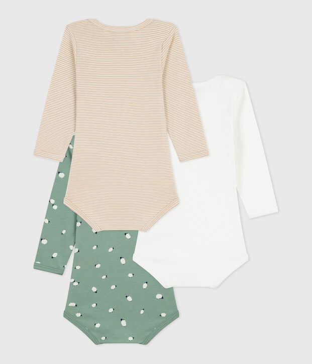 Set di body a maniche lunghe in cotone con pecore stampate neonato multicolore