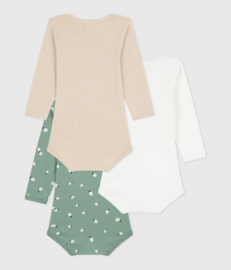 Set di body a maniche lunghe in cotone con pecore stampate neonato multicolore