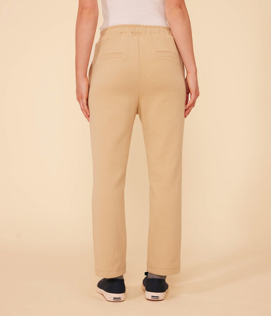 Pantaloni in cotone donna beige FACILE