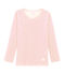 T-shirt a maniche lunghe in lana e cotone da bambino rosa CHARME/bianco MARSHMALLOW