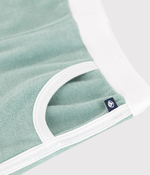 Shorts in spugna di cotone tinta unita bambino verde