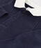 Body  a manica lunga bebè con colletto polo in cotone blu SMOKING