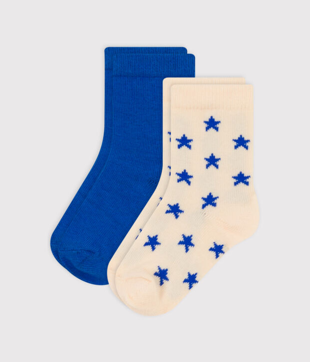 Confezione da 2 paia di calzini stelle in jersey di cotone beb&egrave; multicolore