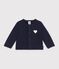 Cardigan in cotone tinta unita con stemma a cuore neonato SOIR