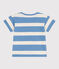 T-shirt a maniche corte in cotone a righe neonato blu ALASKA/ AVALANCHE