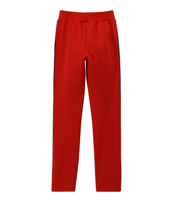 Pantalone bambina in maglia rosso TERKUIT