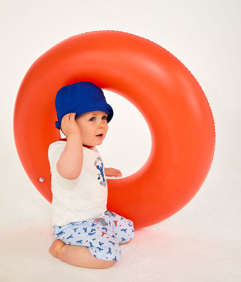 T-shirt maniche corte beb&egrave; maschio bianco MARSHMALLOW/rosso PEPS