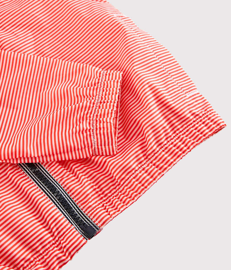 Giacca antivento in poliestere riciclato bambina - bambino rosa/bianco