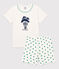 Pigiama corto albero bambino in lino/cotone bianco MARSHMALLOW/bianco MULTICO