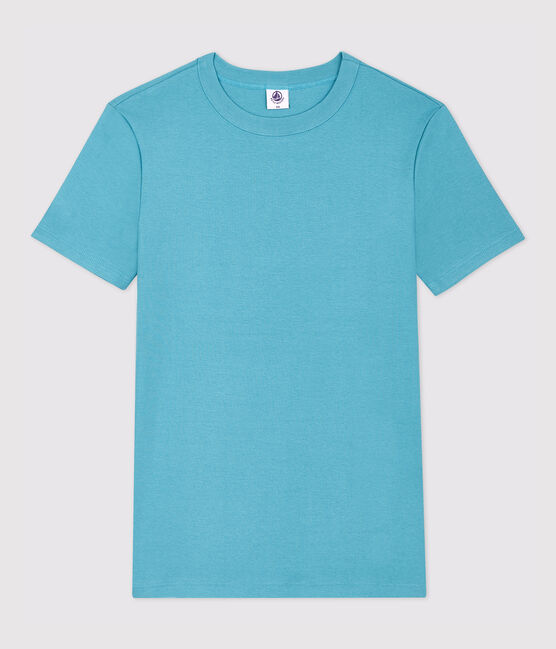 T-shirt girocollo iconica in cotone Donna blu MIROIR