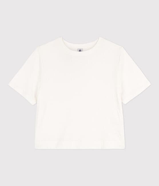 T-shirt LE BOXY in cotone donna bianco MARSHMALLOW