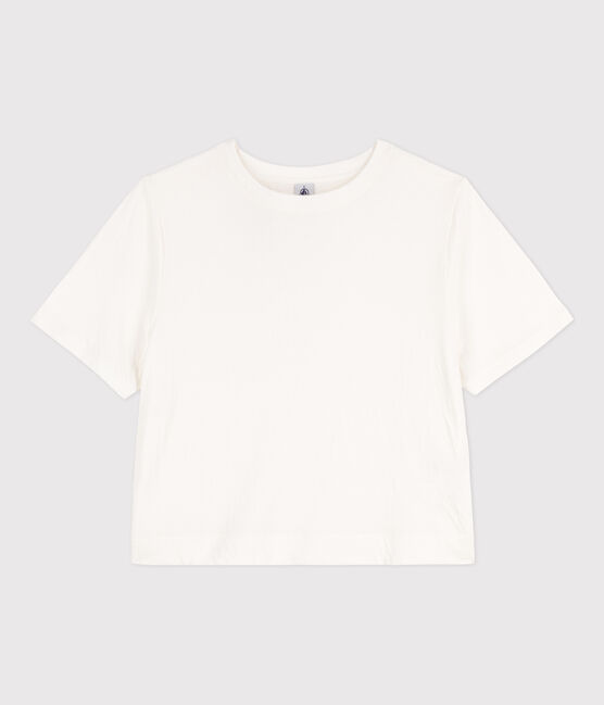 T-shirt LE BOXY in cotone donna bianco MARSHMALLOW
