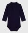 Body a dolcevita in cotone tinta unita neonato SOIR
