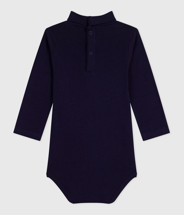 Body a dolcevita in cotone tinta unita neonato SOIR