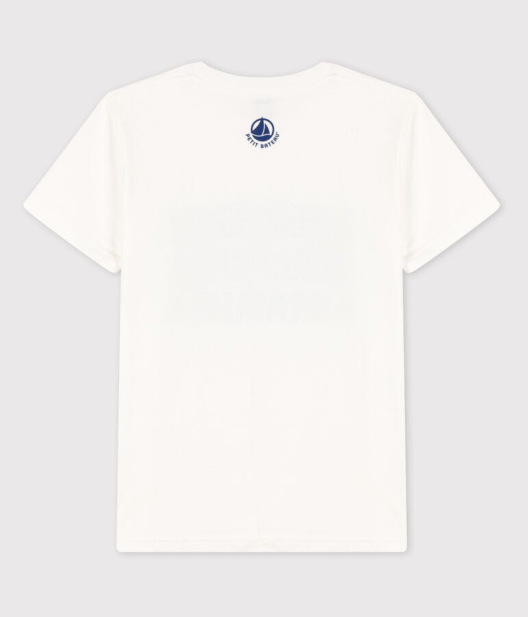 T-shirt in cotone tinta unita bianco MARSHMALLOW