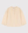 Blusa in garza di cotone bambina ecru AVALANCHE
