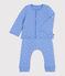 Set 2 pezzi in cotone neonato blu EDNA/bianco MARSHMALLOW