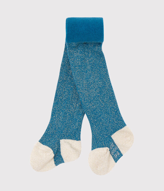 Collant per bebé femmina paillettati blu CONTES