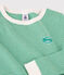 Pigiama bambino snugfit a righe verdi in cotone biologico verde GAZON/bianco MARSHMALLOW