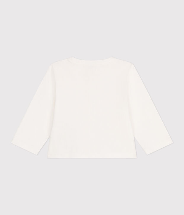 Cardigan in cotone tinta unita neonato bianco