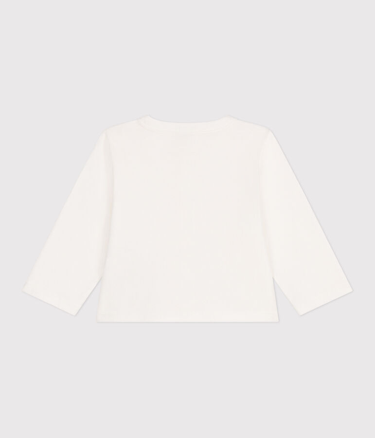 Cardigan in cotone tinta unita neonato bianco