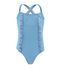 Costume intero bambina blu RIYADH/bianco MARSHMALLOW