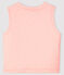 Gilè smanicato reversibile bebé femmina a costine in ovatta rosa MINOIS/bianco MARSHMALLOW