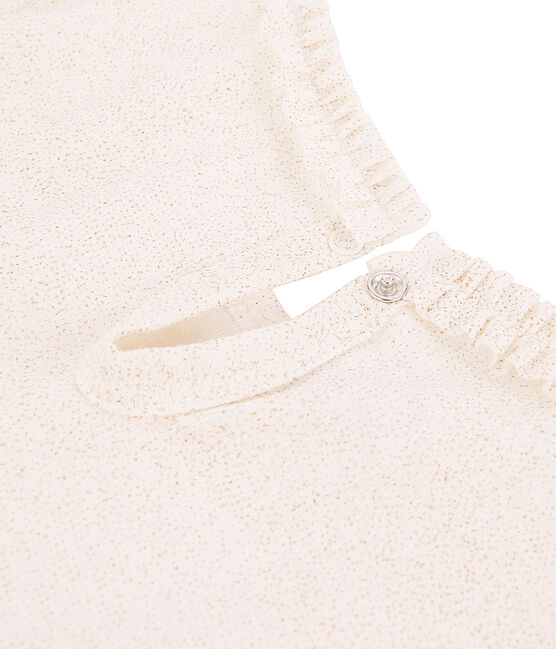 Tee-shirt millerighe a maniche lunghe bianco MARSHMALLOW/rosa COPPER