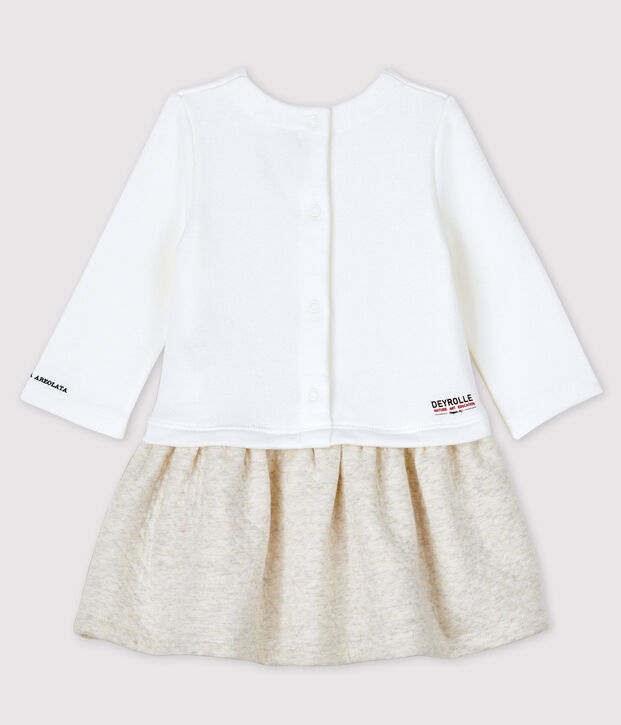 Abito da neonata Petit Bateau x Deyrolle bianco