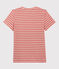 T-shirt TAGLIO REGULAR girocollo in cotone bio Donna rosa PAPAYE/ MARSHMALLOW